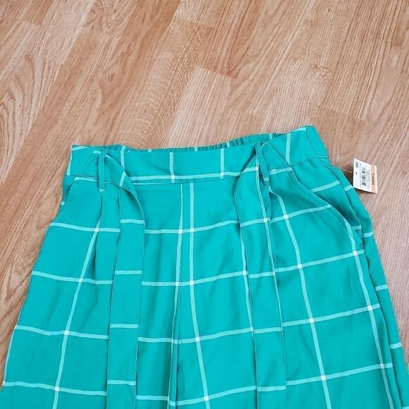 Maison Jules Windowpane Check Crop Capri Pants - Picture 3 of 12